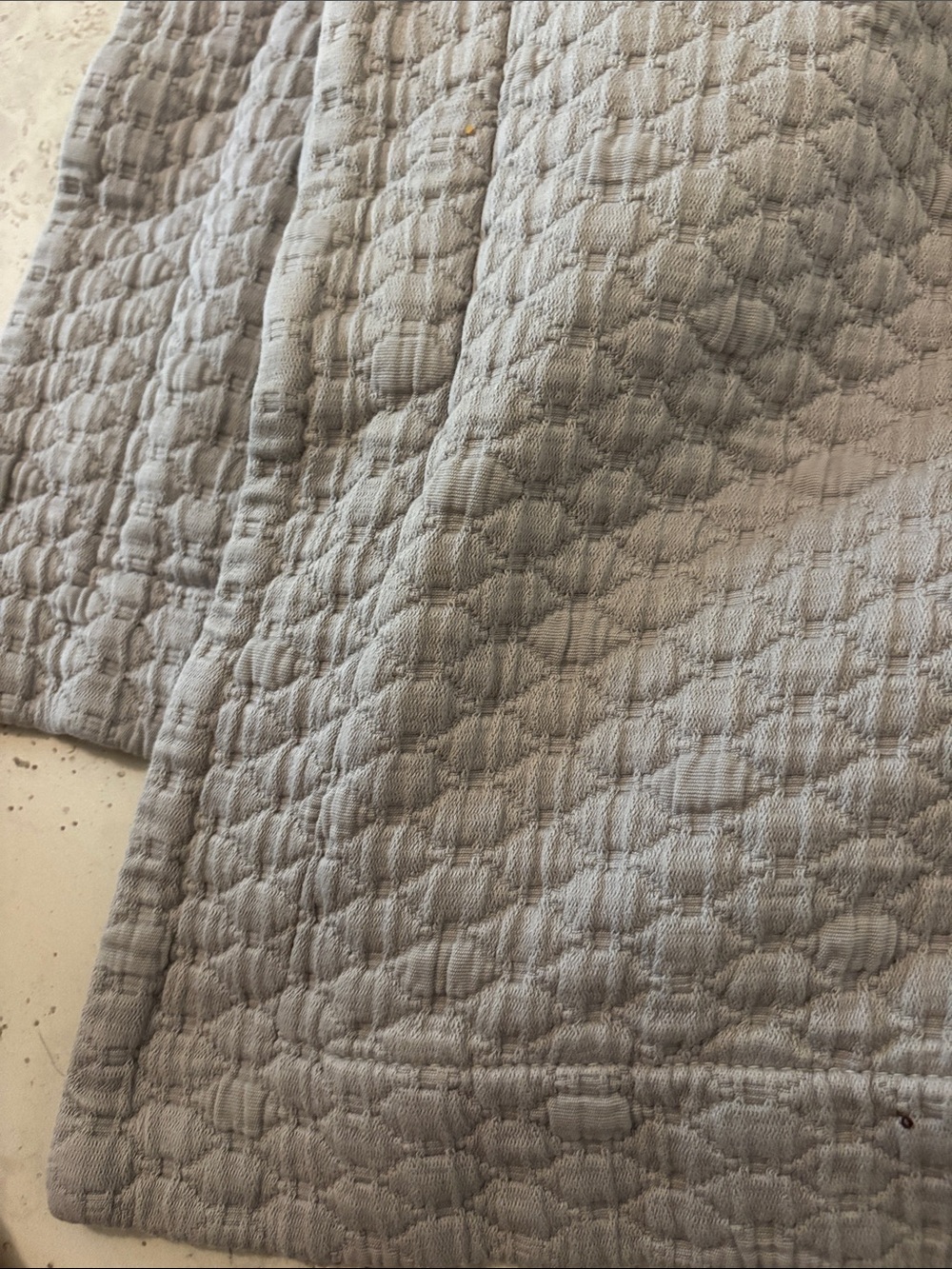 Quilted Gray pillow covers very thick. 3